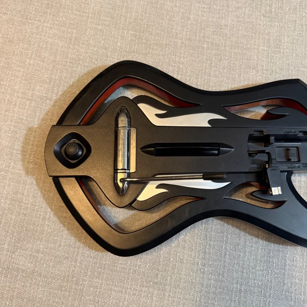 Guitar Hero Warriors of Rock Wireless Guitar Controller Nintendo Wii Black Flame